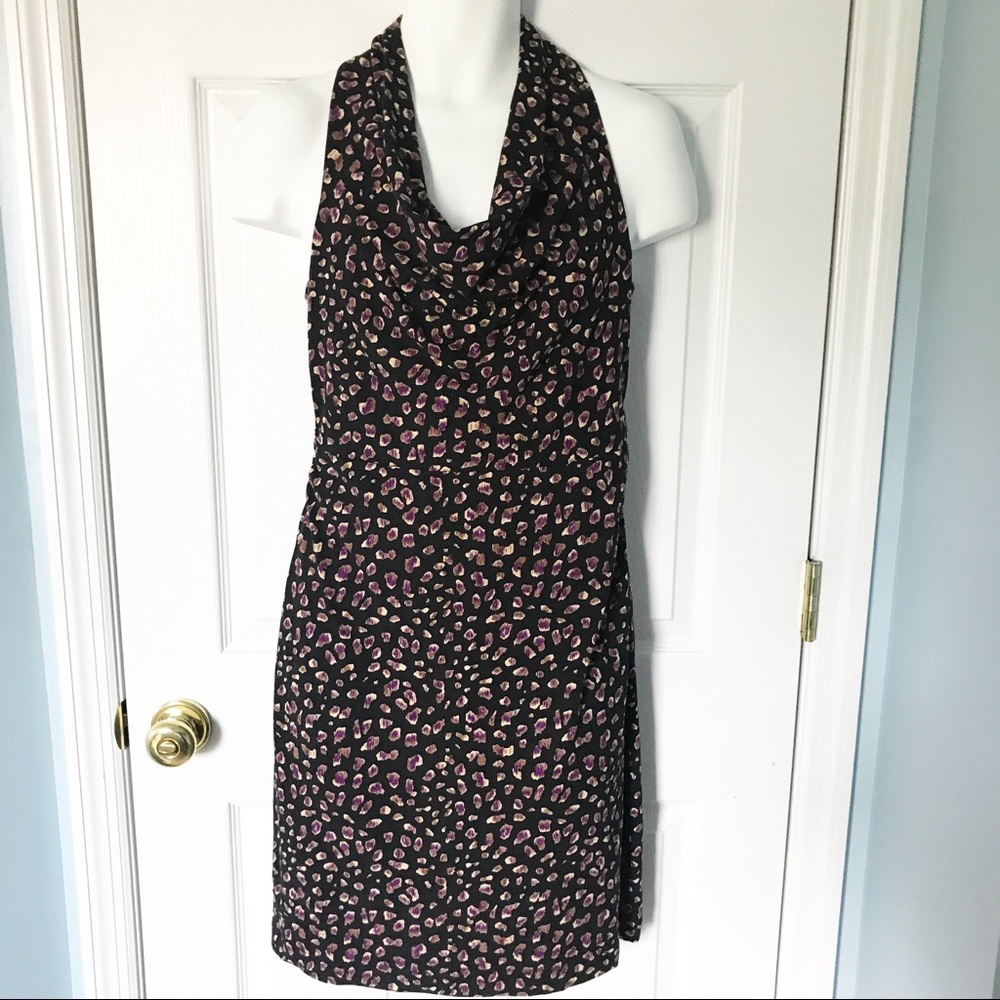 Ann Taylor | Cowl Neck Dress | Black Multi | M